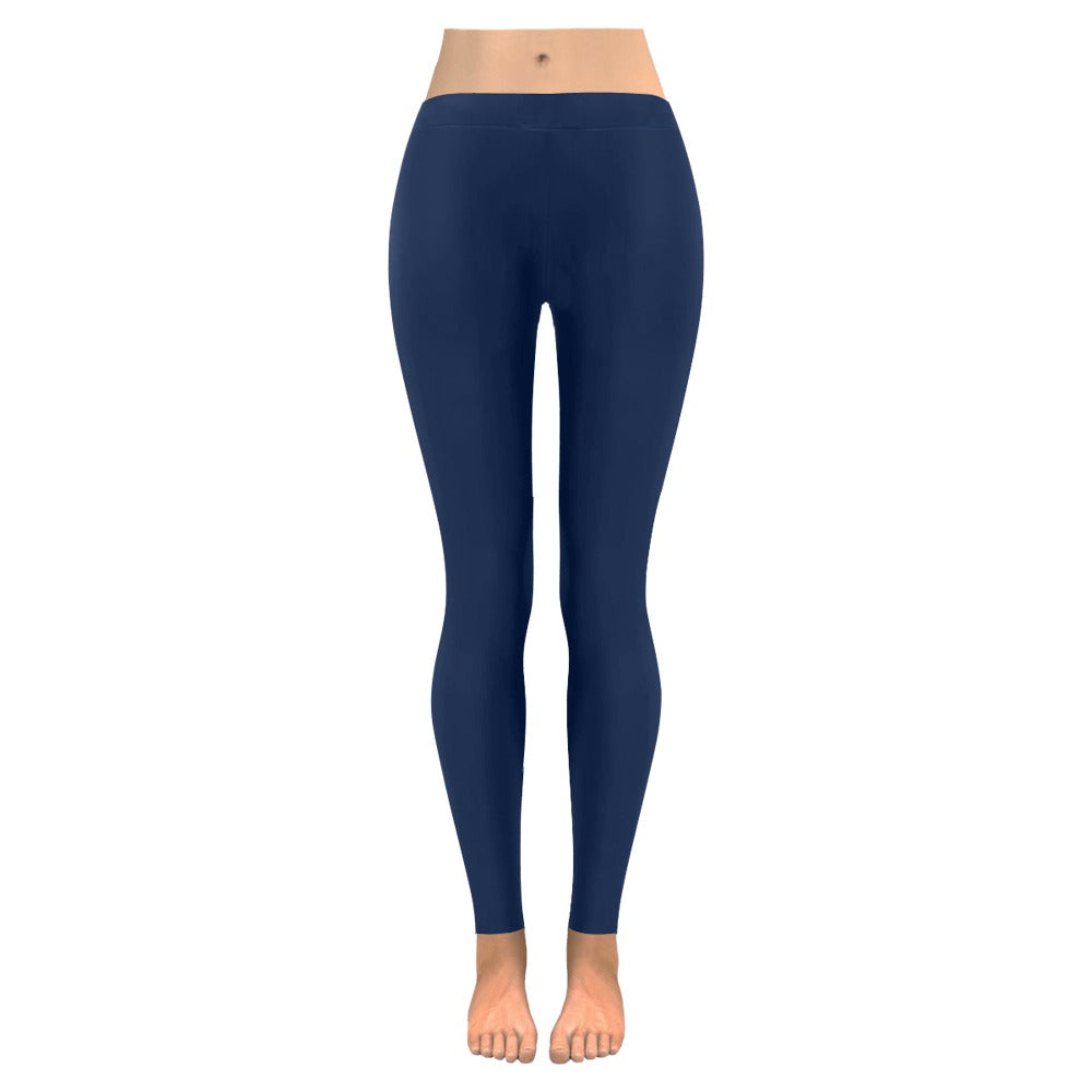 Ninth Inning Studio Women's Low-Rise Leggings-Navy