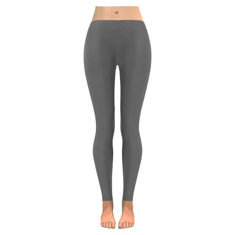 Ninth Inning Studio Women's Low-Rise Leggings-Charcoal