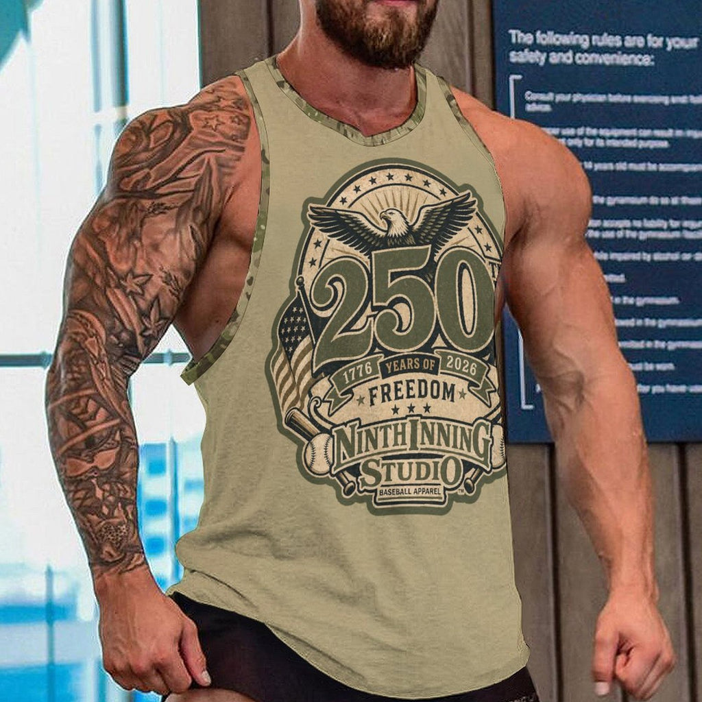 Ninth Inning Studio Men's 250th Anniversary Tank Sand/OCP Camo