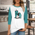 Ninth Inning Studio Travel Ball Mom Runs On Women's Half-Sleeve Tee
