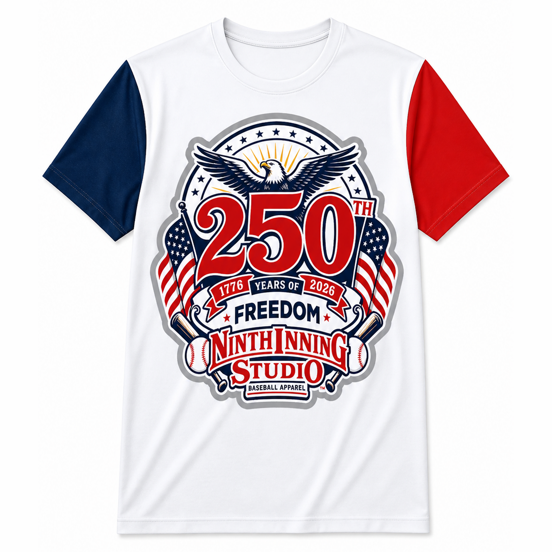 250th Anniversary Freedom Premium Performance Tee White | Ninth