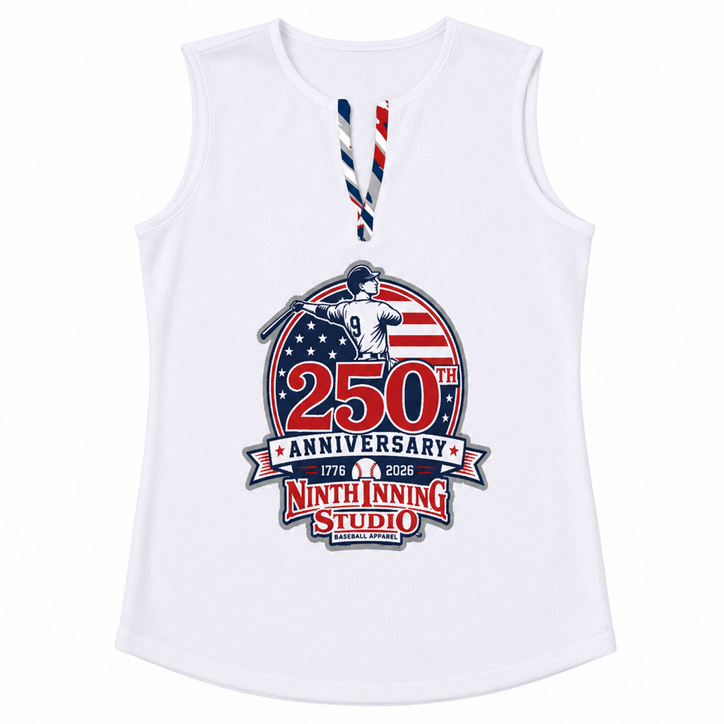 Ninth Inning Studio 250th Anniversary Women's Sleeveless V-Neck Top - White/Star Camo