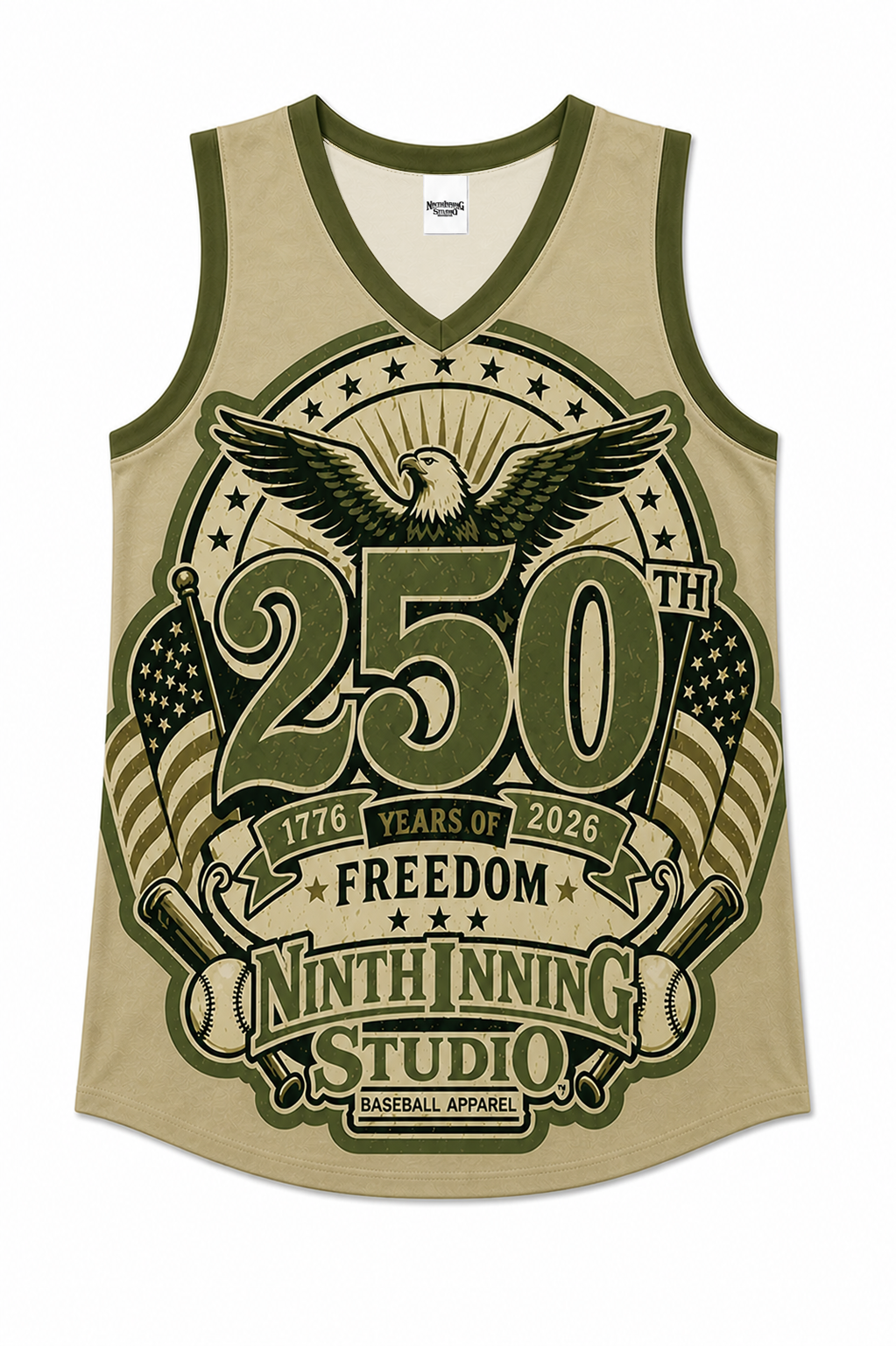 Ninth Inning Studio 250th Anniversary Women's Sleeveless V-Neck Tank Top
