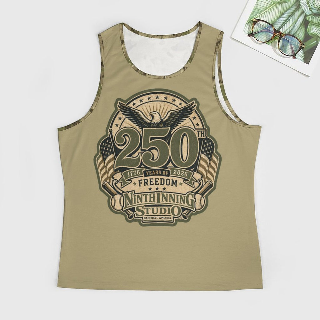 Ninth Inning Studio Men's 250th Anniversary Tank Sand/OCP Camo