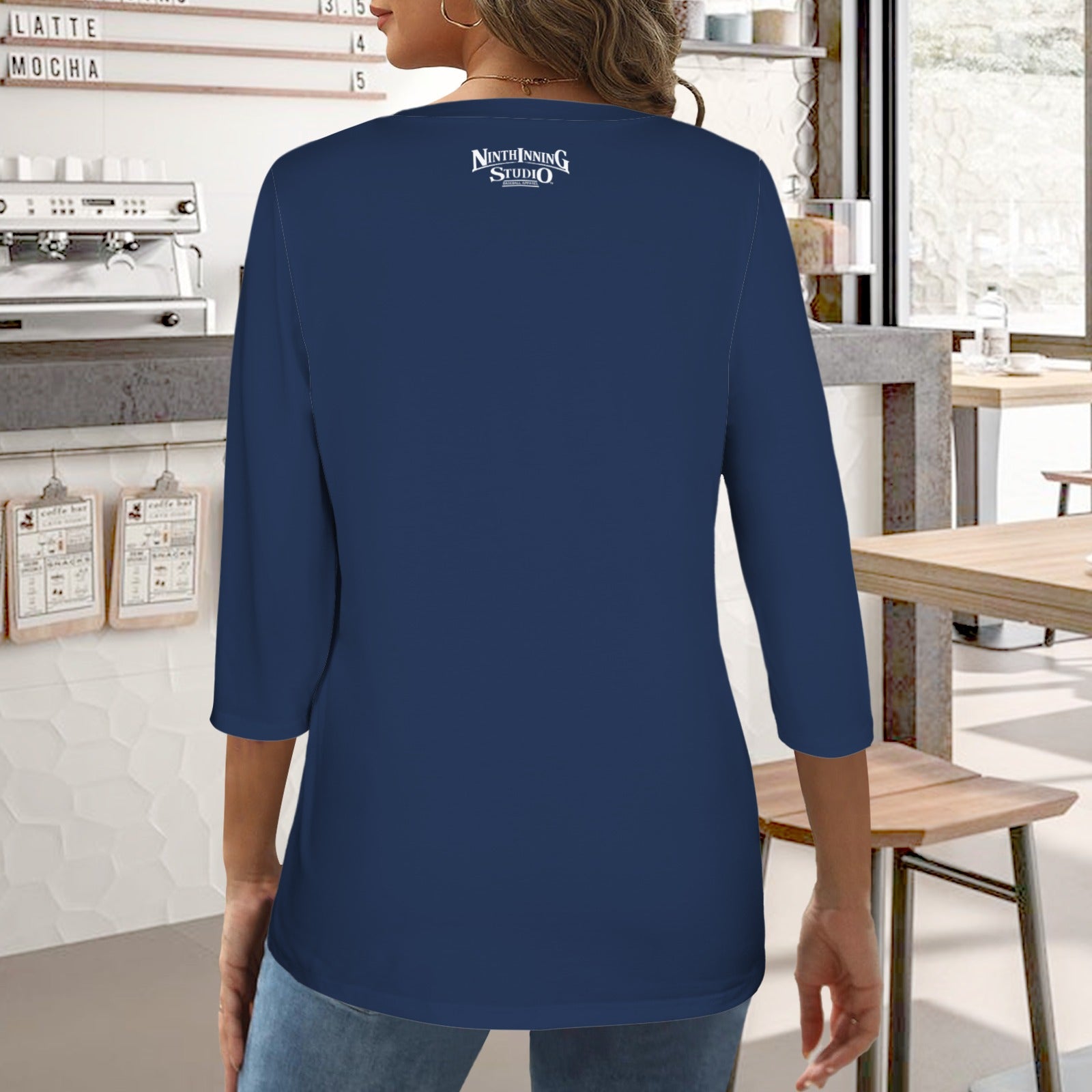 Ninth Inning Studio Play Ball Women's 3/4 Sleeve Tee