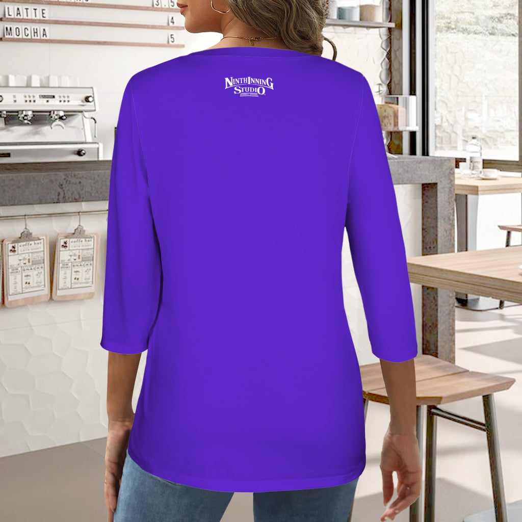Ninth Inning Studio Play Ball Women's 3/4 Sleeve Tee