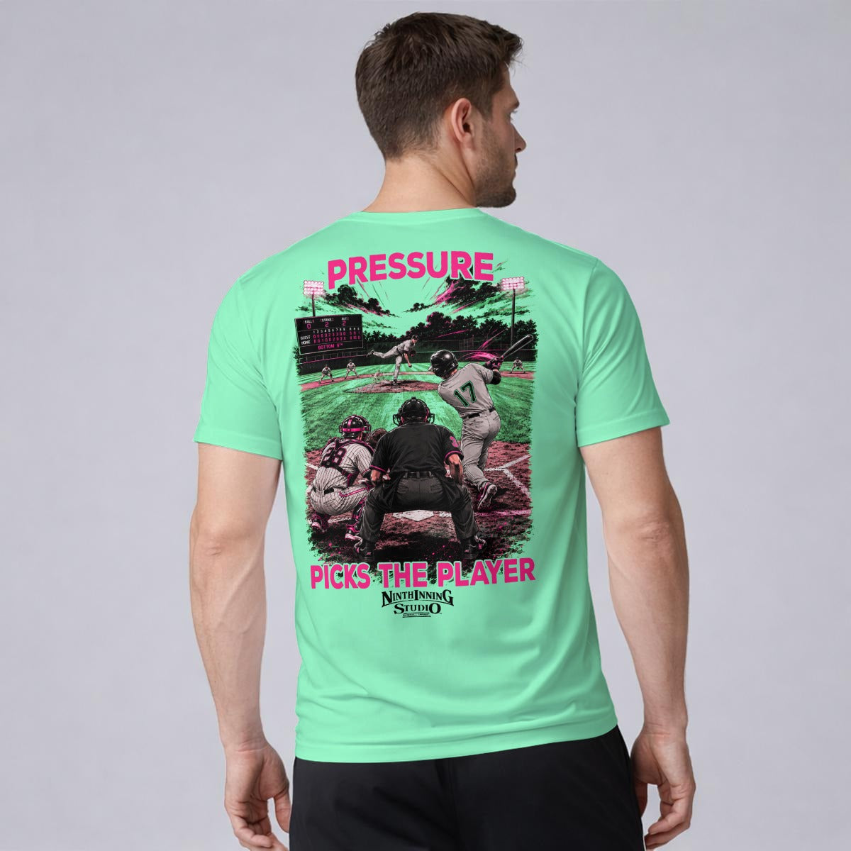Ninth Inning Studio Pressure Picks the Player Men’s Milk-Silk Stretch Tee
