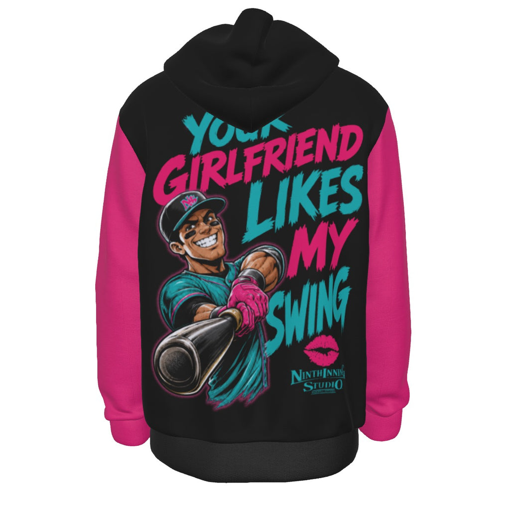 Ninth Inning Studio Hey Bro... Your Girlfriend Likes My Swing Hoodie