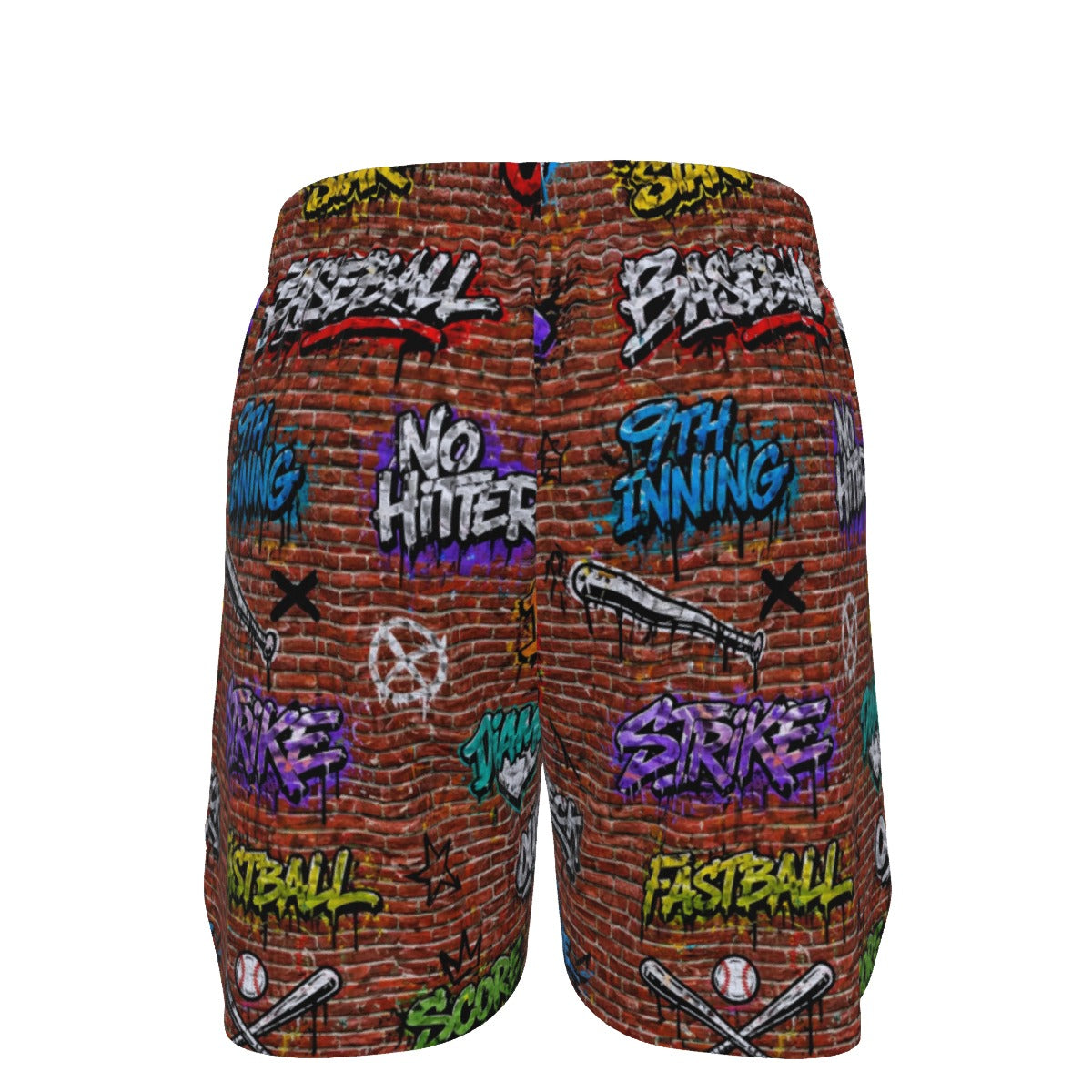 Ninth Inning Studio Brick Wall Graffiti Men's Baseball Shorts
