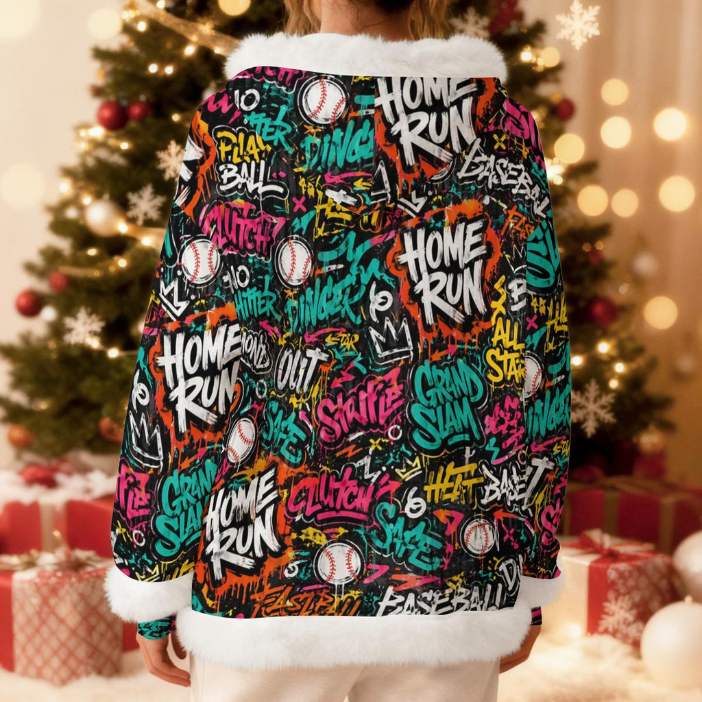 Ninth Inning Studio Graffiti Women's Decorative Trim Fleece Hoodie