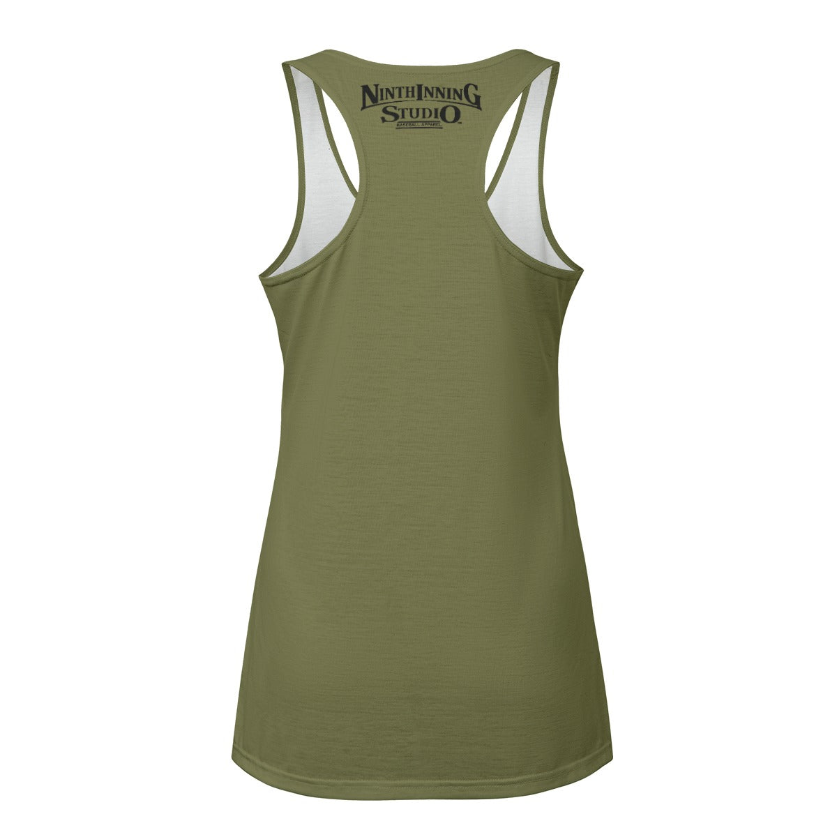 Ninth Inning Studio Diamond Darling Women's Racerback Tank Top - Olive