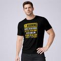Ninth Inning Studio Warning: Baseball Dad Men’s Milk-Silk Stretch Tee