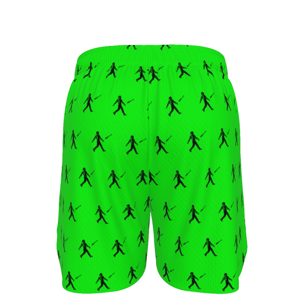 Ninth Inning Studio Bat Flip Kid Pattern Men's Performance Baseball Shorts - Lime