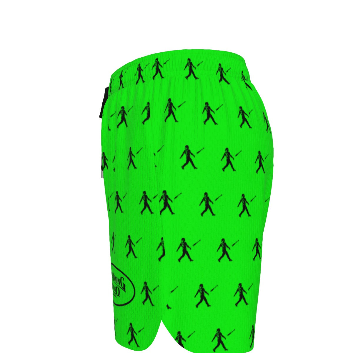 Ninth Inning Studio Bat Flip Kid Pattern Men's Performance Baseball Shorts - Lime
