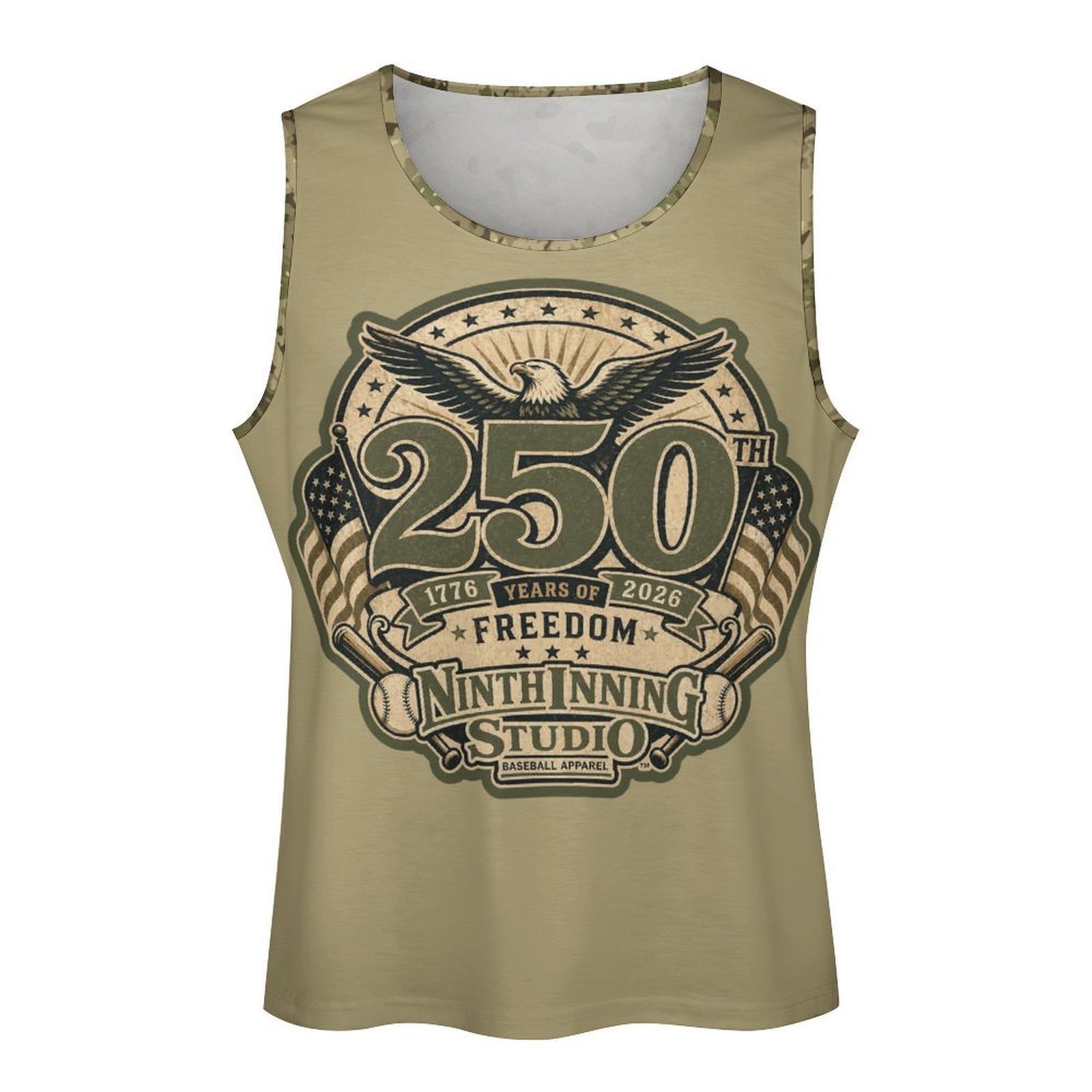Ninth Inning Studio Men's 250th Anniversary Tank Sand/OCP Camo