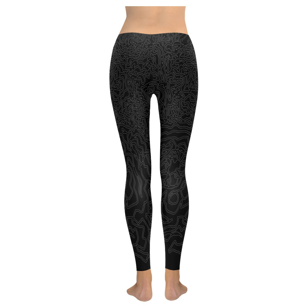 Ninth Inning Studio Women's Low-rise Leggings-Black/Charcoal