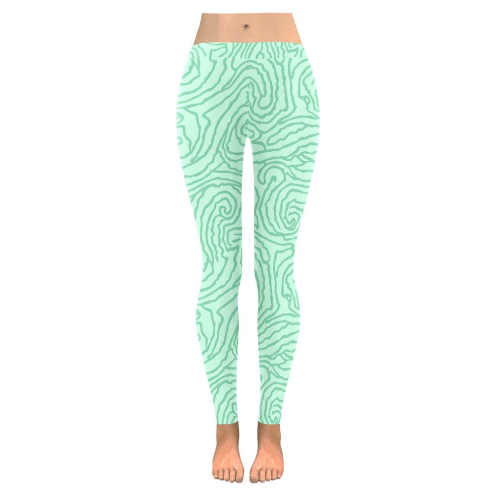 Ninth Inning Studio Women's Low-Rise Leggings-Mint