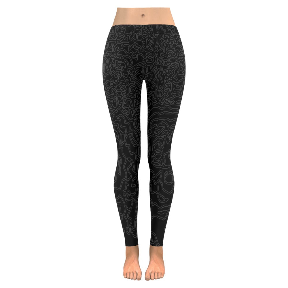 Ninth Inning Studio Women's Low-rise Leggings-Black/Charcoal