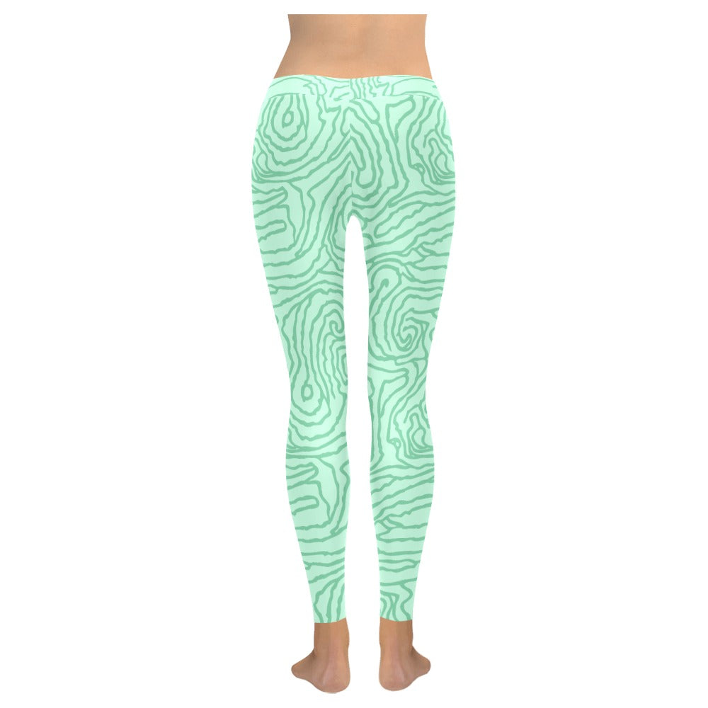 Ninth Inning Studio Women's Low-Rise Leggings-Mint