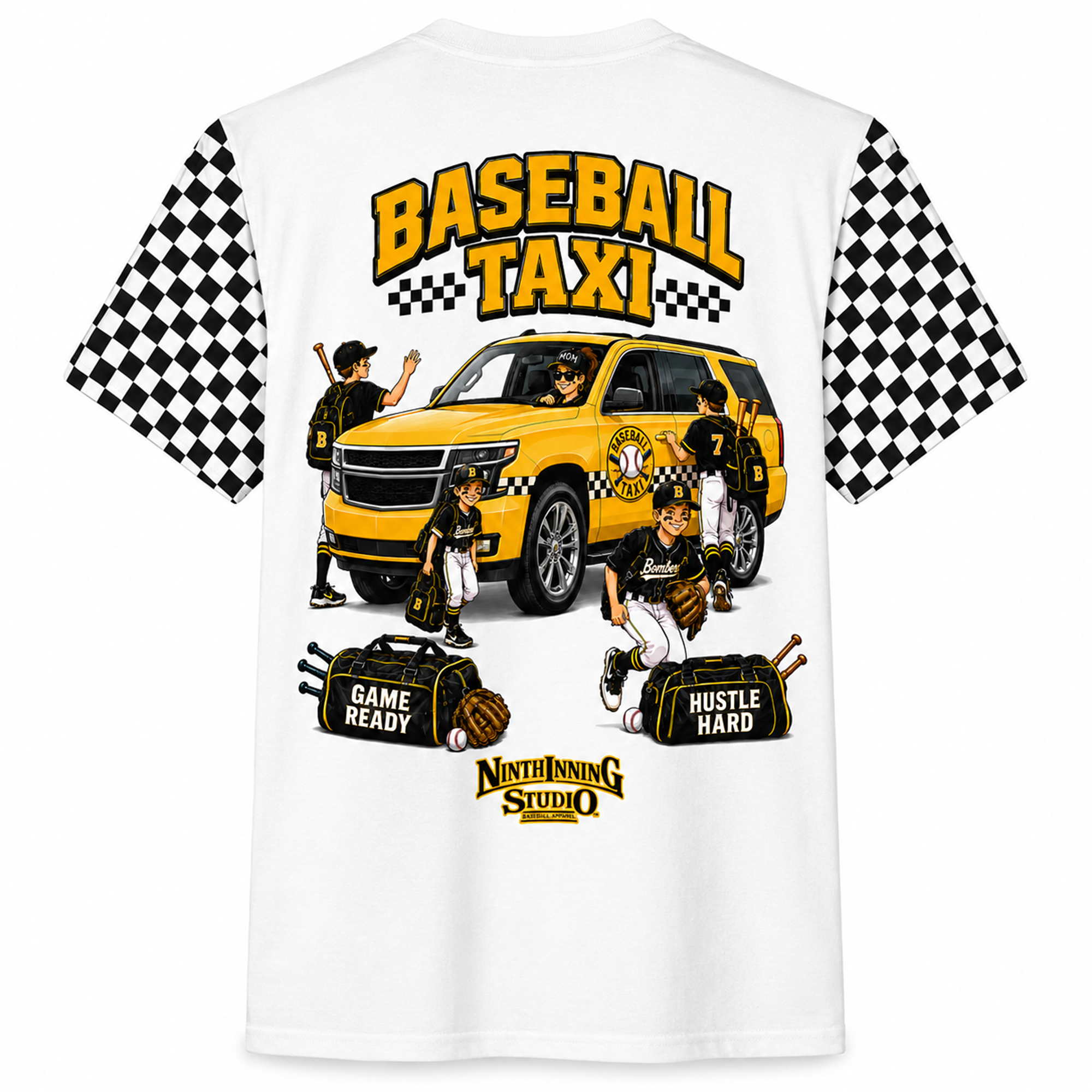 Ninth Inning Studio Baseball Taxi Women's Crew-neck Tee