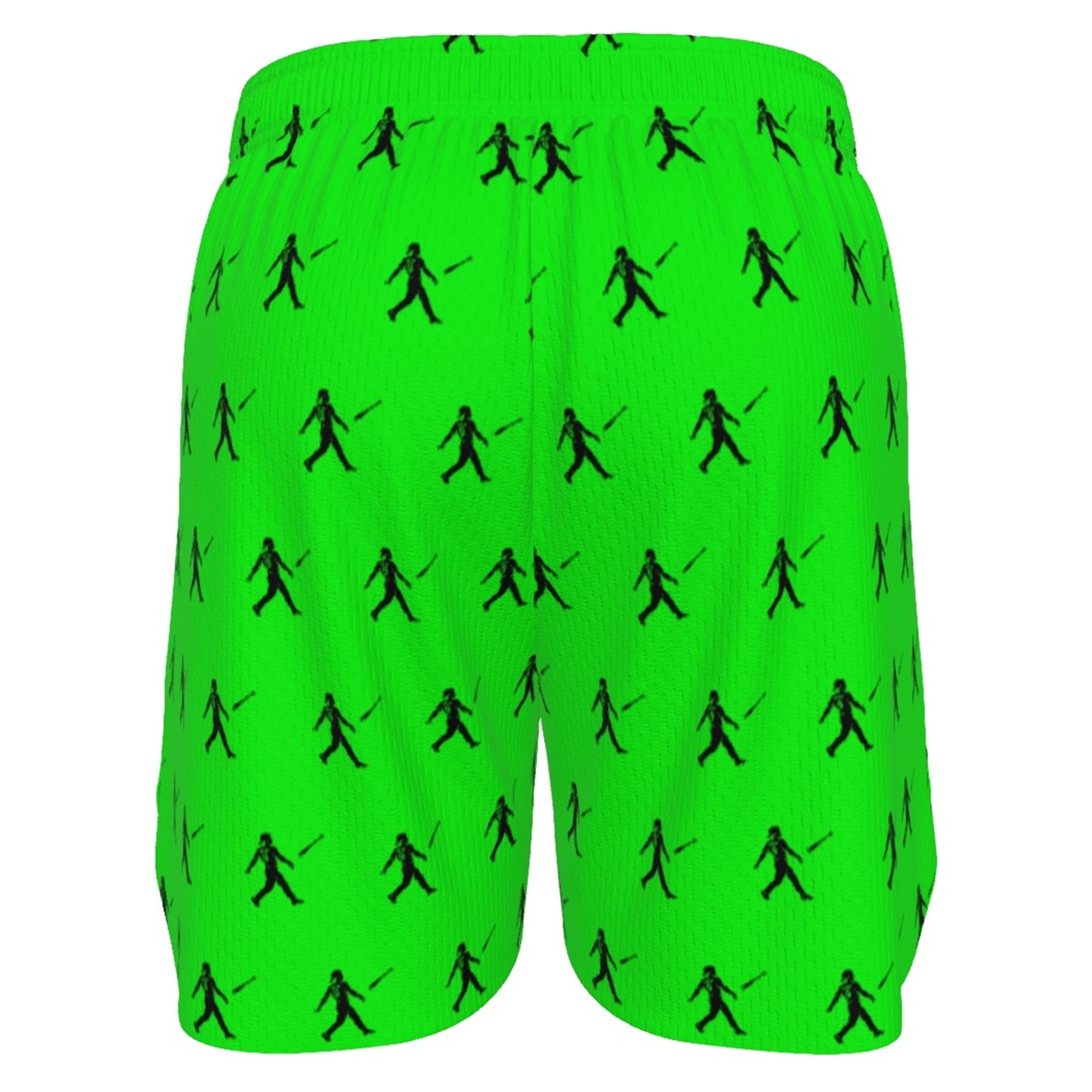 Ninth Inning Studio Bat Flip Kid Pattern Men's Performance Baseball Shorts - Lime