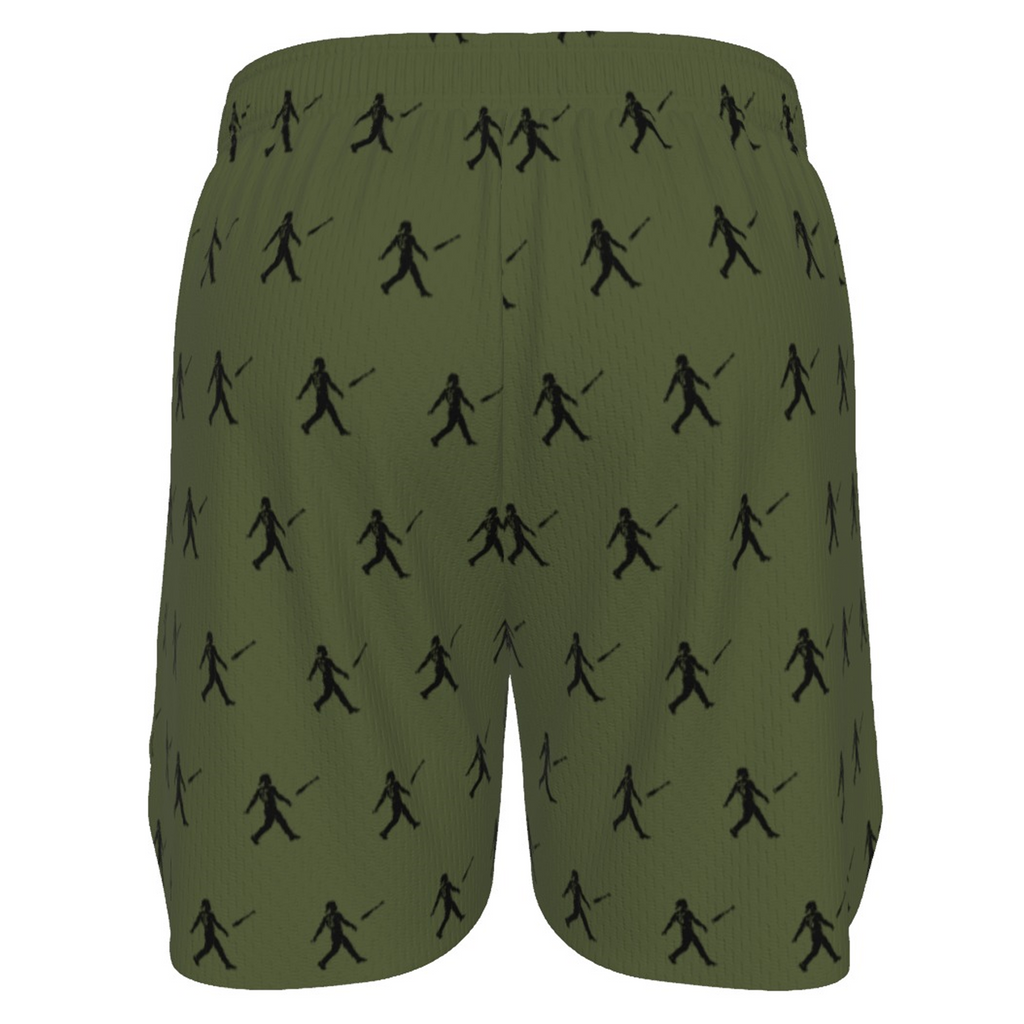 Ninth Inning Studio Bat Flip Kid Men's Performance Baseball Shorts-Olive