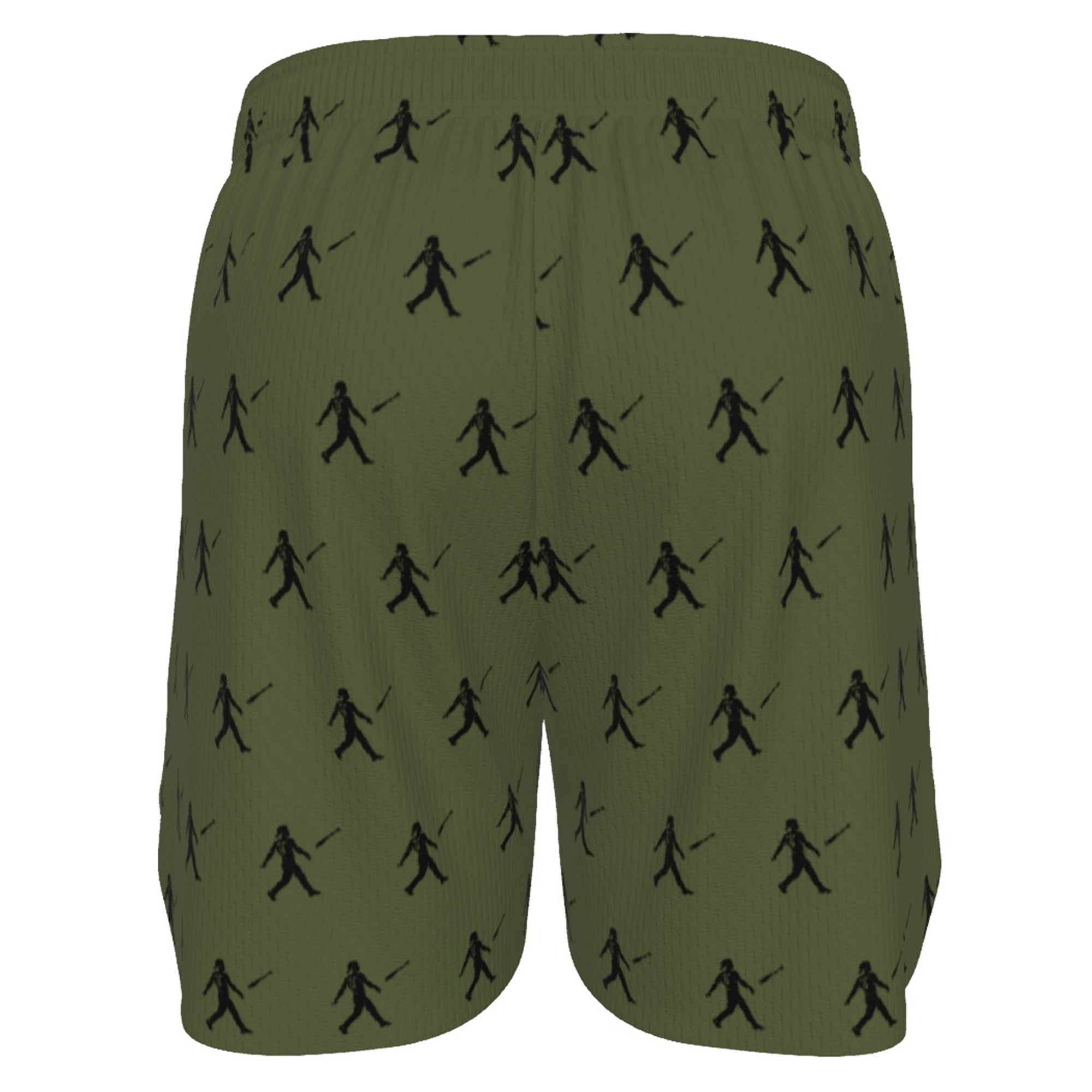 Ninth Inning Studio Bat Flip Kid Men's Performance Baseball Shorts-Olive