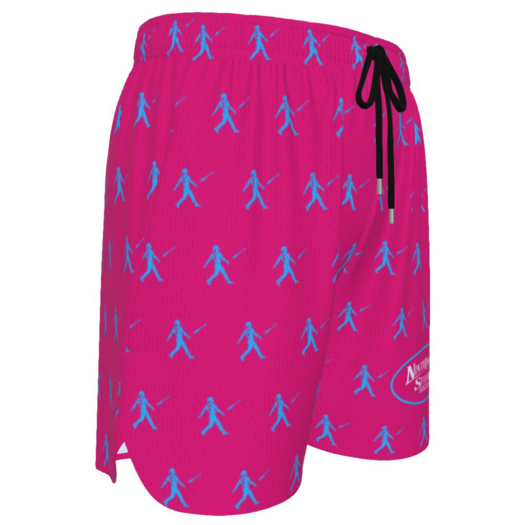 Ninth Inning Studio Bat Flip Kid Men's Baseball Shorts - Pink/Blue