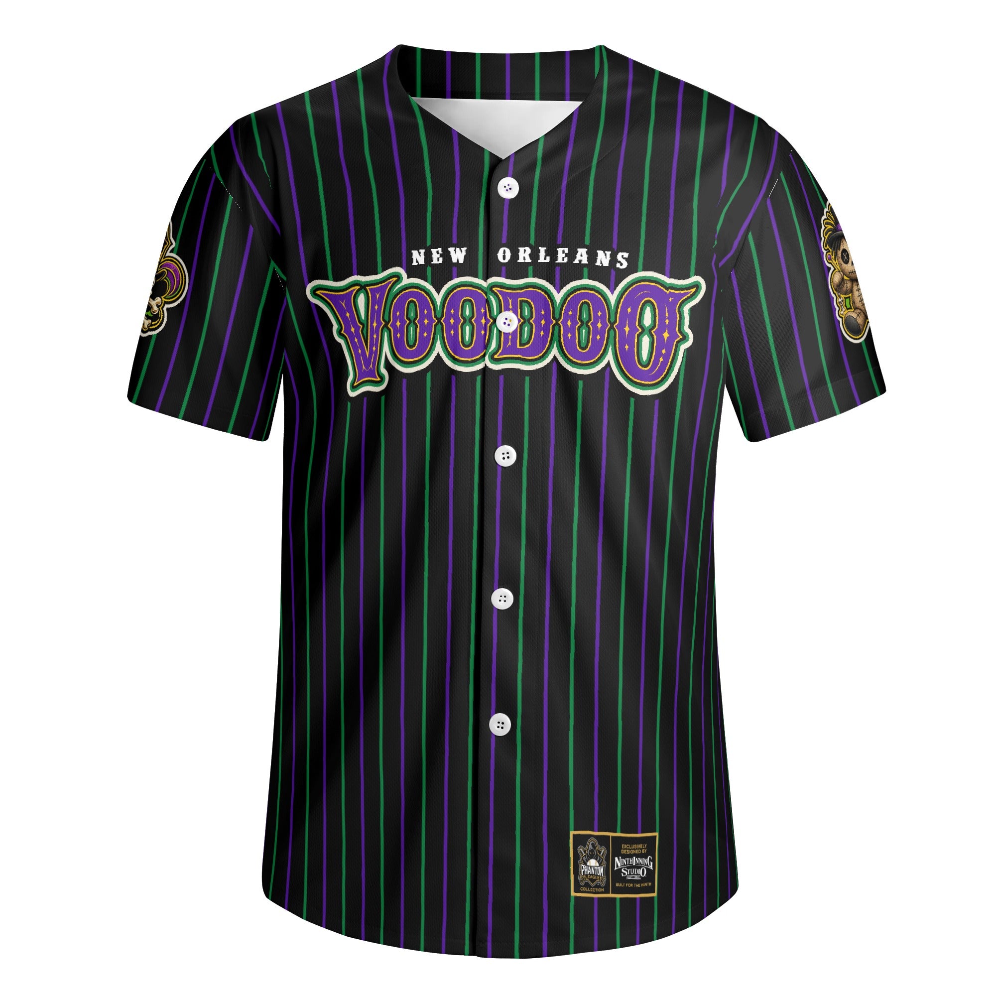 Ninth Inning Studio New Orleans Voodoo Alternate Pinstripe Baseball Jersey