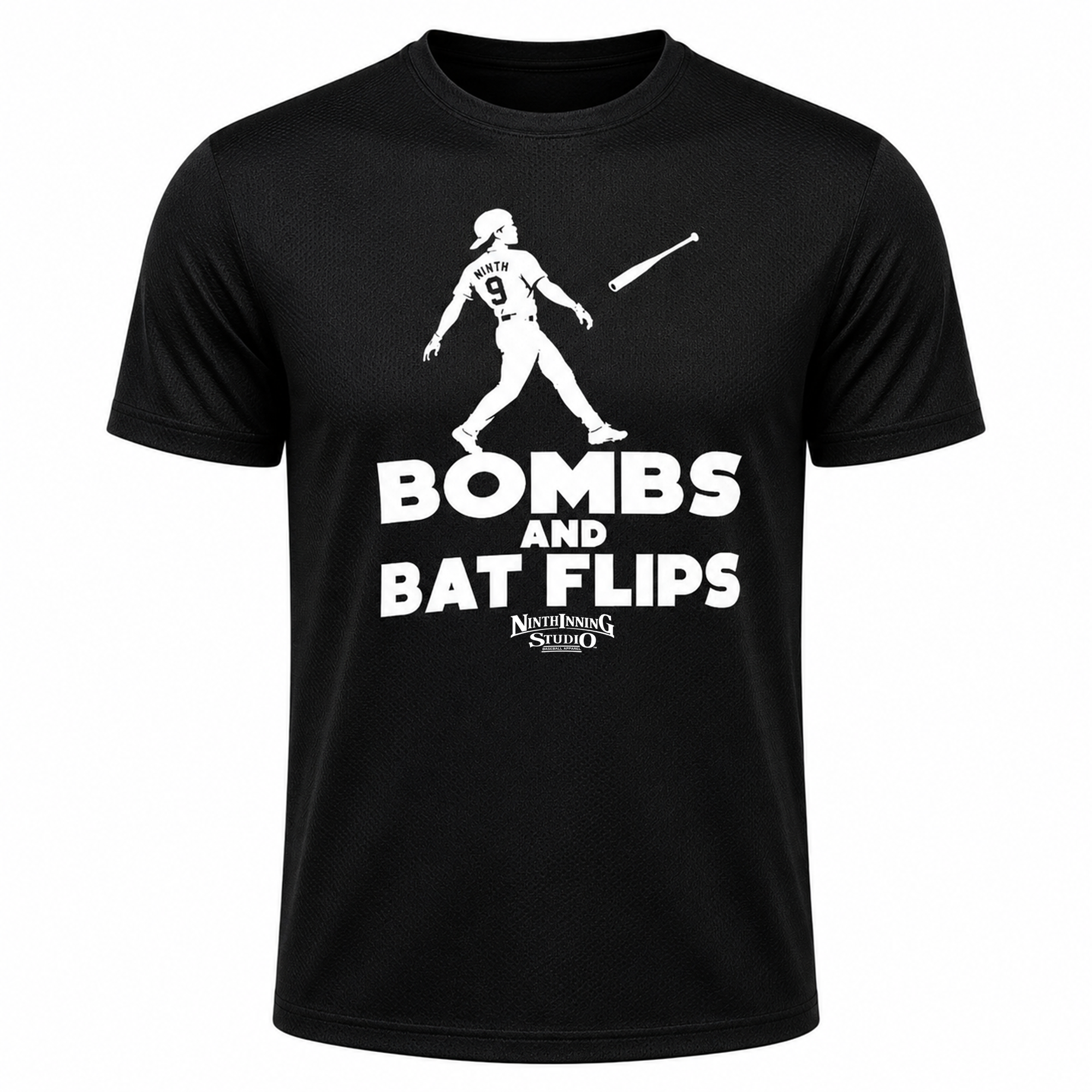 Ninth Inning Studio Bombs & Bat Flips Men's Premium Performance Tee