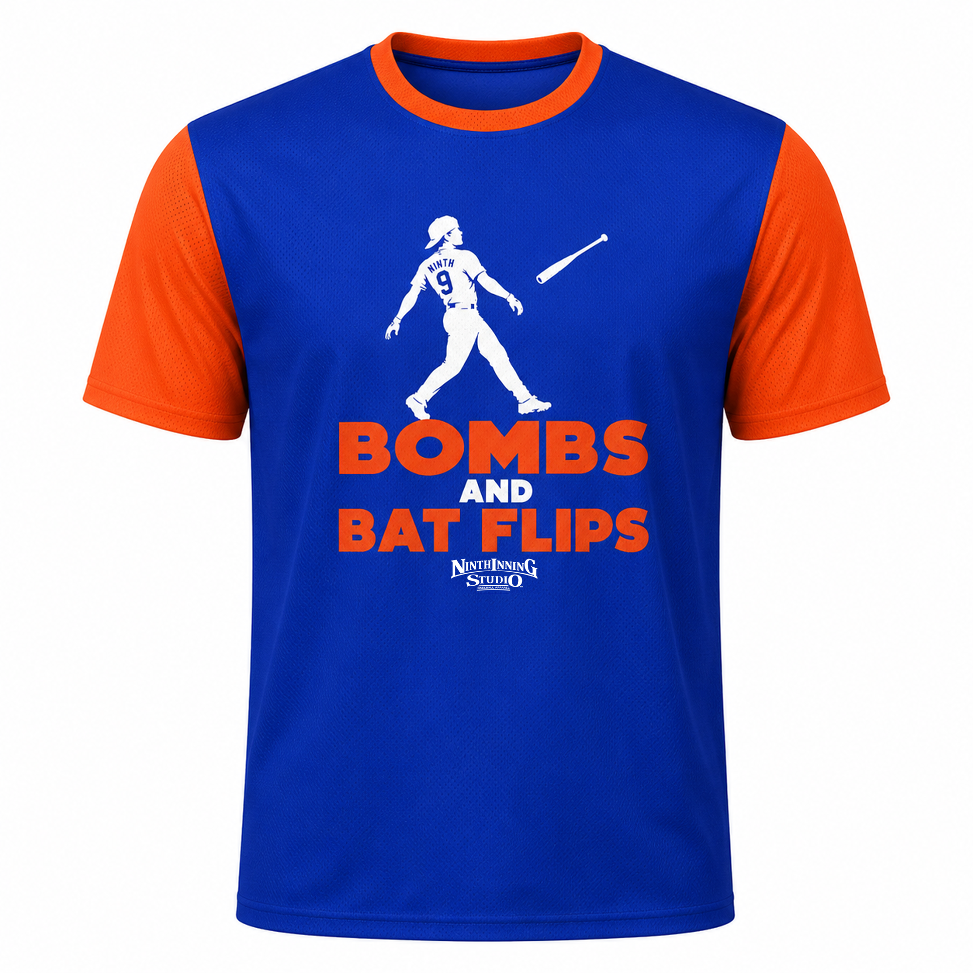 Ninth Inning Studio Bombs & Bat Flips Men's Premium Performance Tee