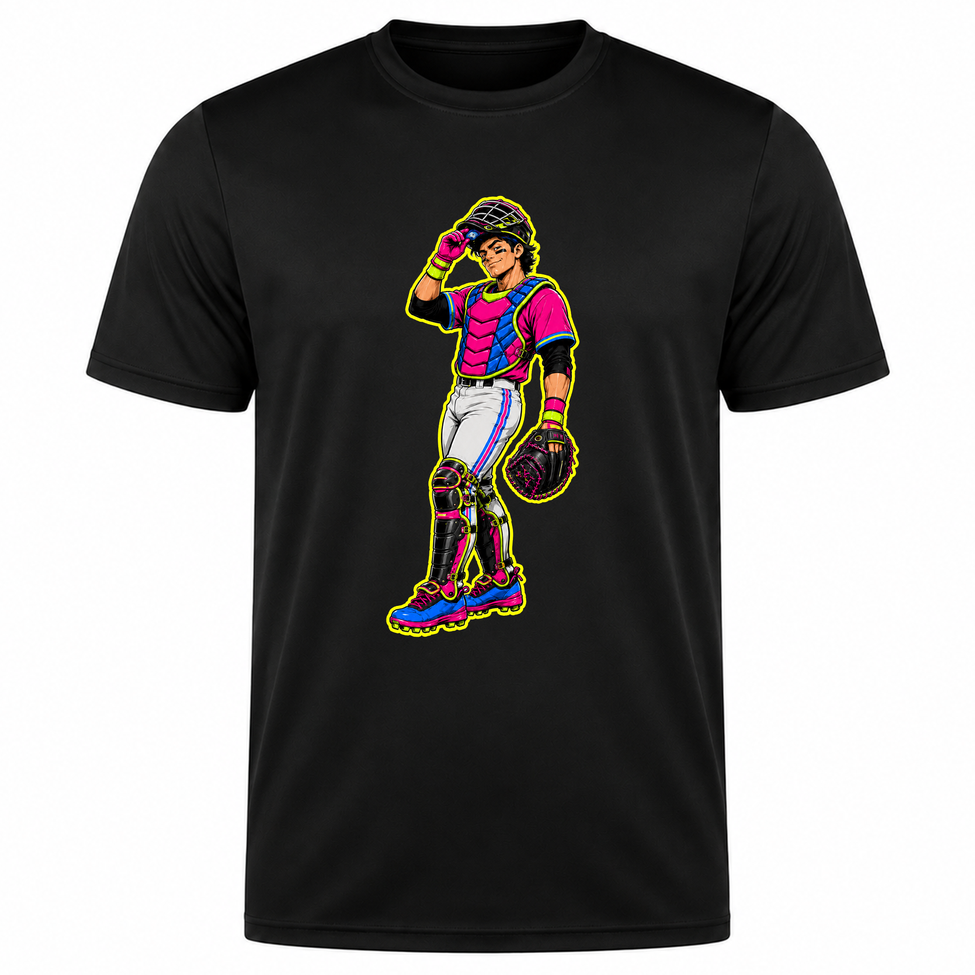 Ninth Inning Studio Built Different Catcher Attitude Men’s Milk Silk-Stretch Tee