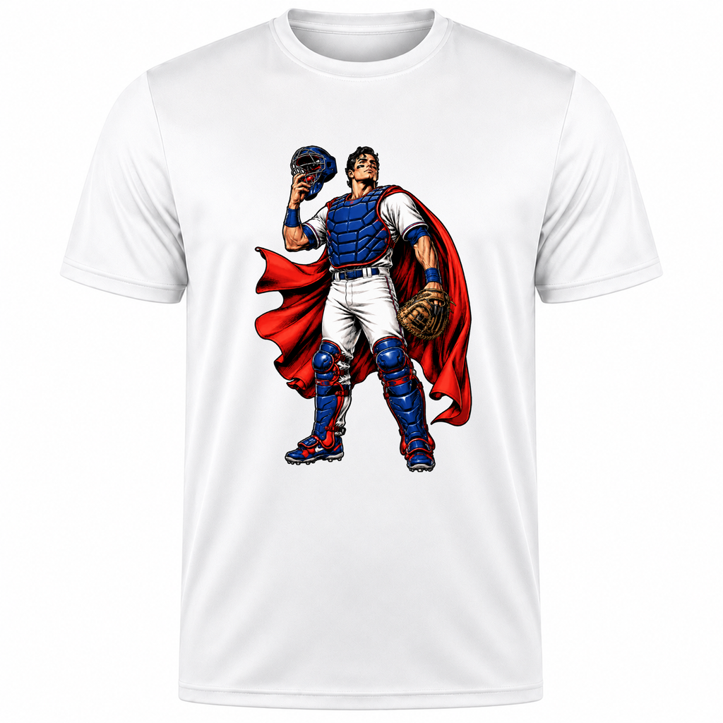 Ninth Inning Studio Catcher-Heroes Men's Milk-Silk Stretch Tee