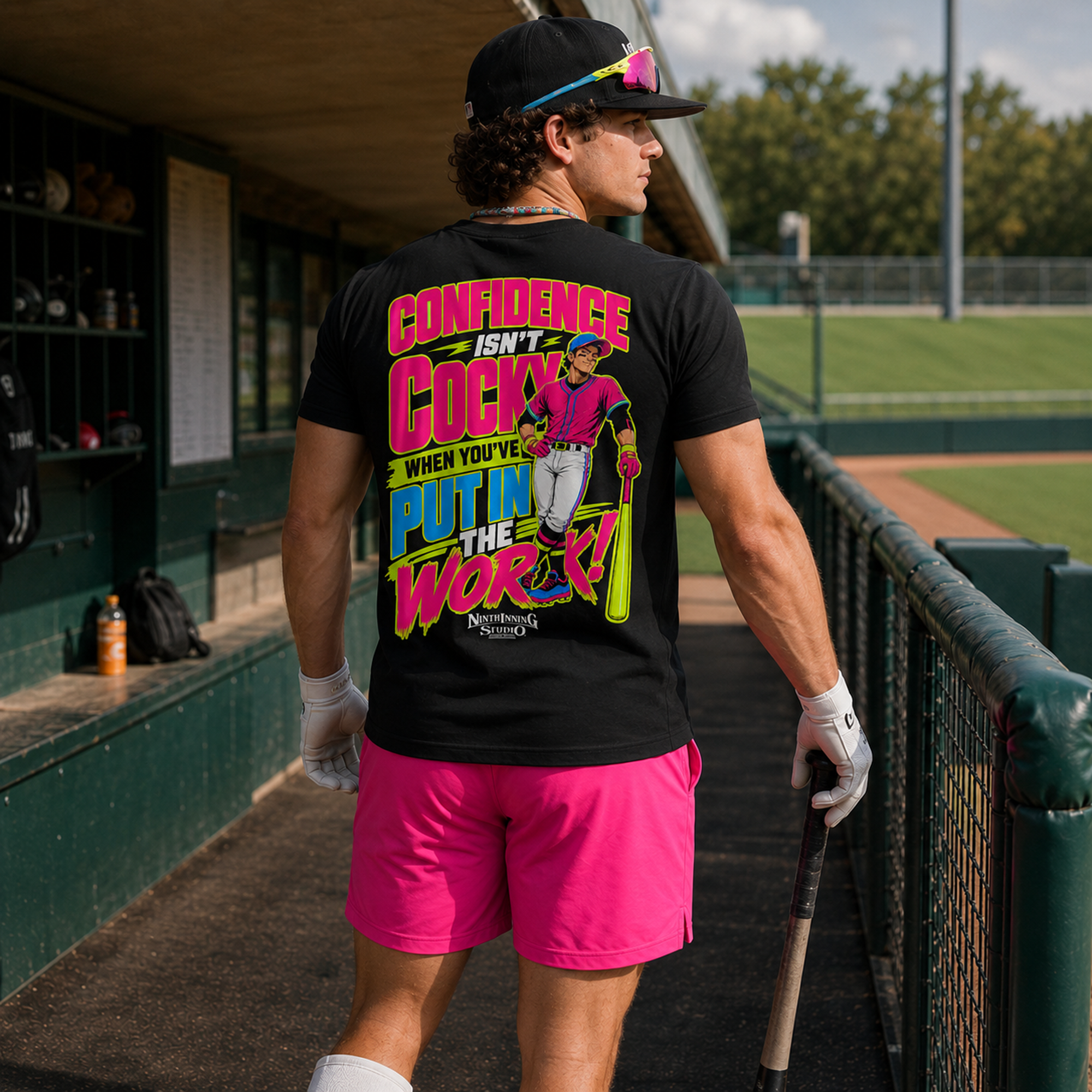 Ninth Inning Studio 'Cocky' Men’s Milk-Silk Stretch Tee