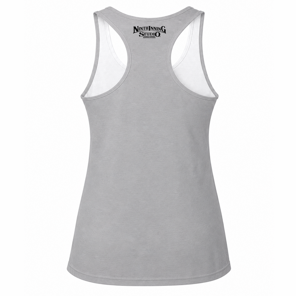 Ninth Inning Studio Diamond Darling Women's Racerback Tank Top - Grey