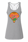 Ninth Inning Studio Diamond Darling Women's Racerback Tank Top - Grey
