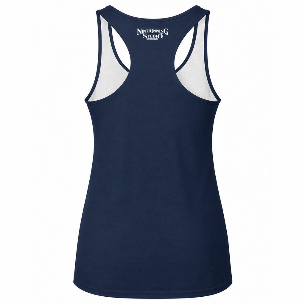Ninth Inning Studio Diamond Darling Women's Racerback Tank Top - Navy