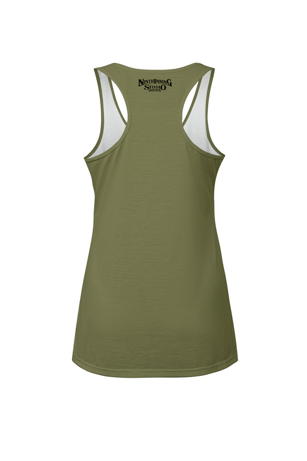Ninth Inning Studio Diamond Darling Women's Racerback Tank Top - Olive