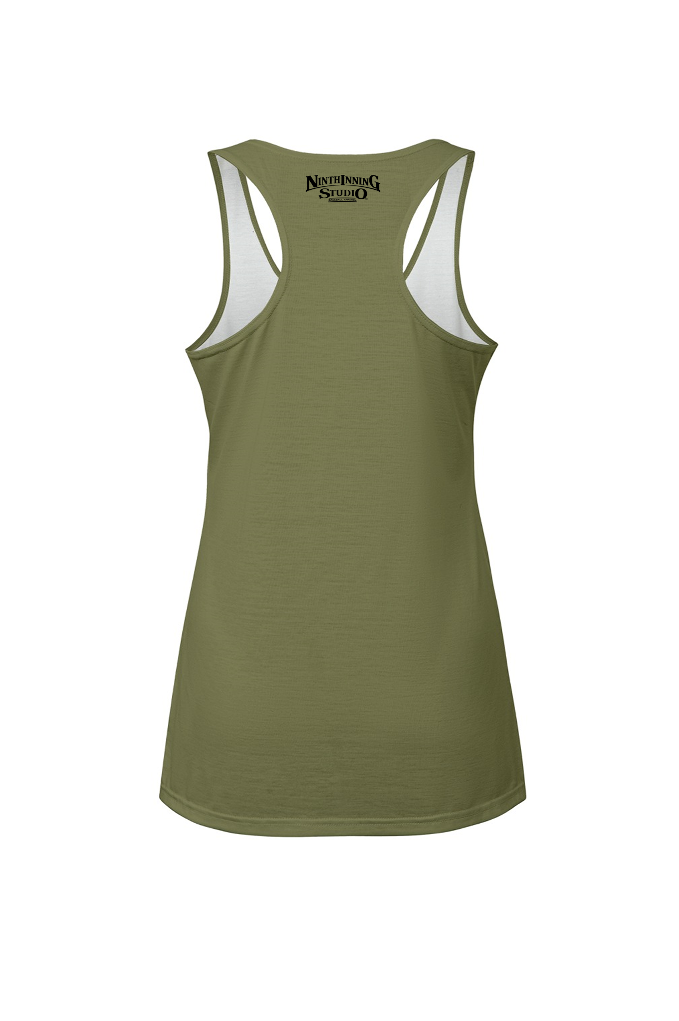 Ninth Inning Studio Diamond Darling Women's Racerback Tank Top - Olive