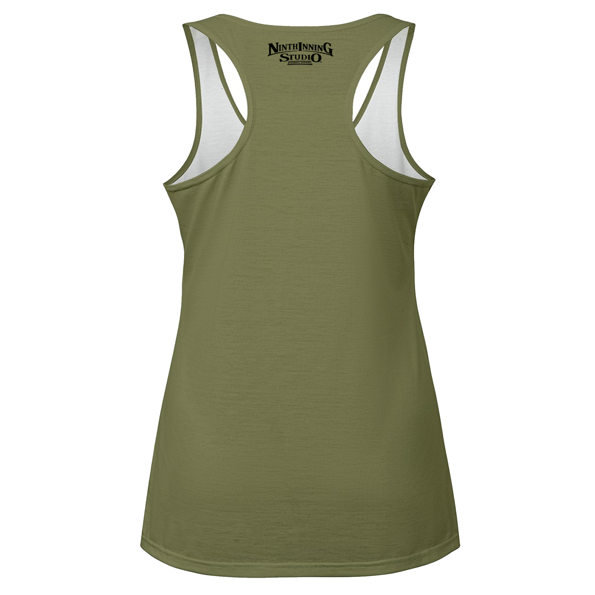 Ninth Inning Studio Diamond Darling Women's Racerback Tank Top - Olive