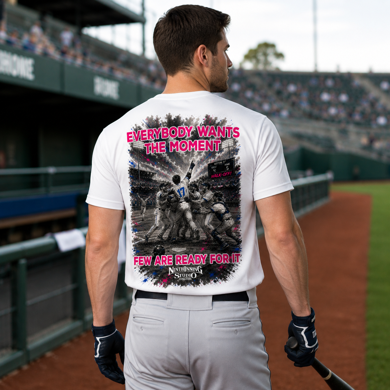 Ninth Inning Studio Everybody Wants the Moment Men’s Milk-Silk Stretch Tee