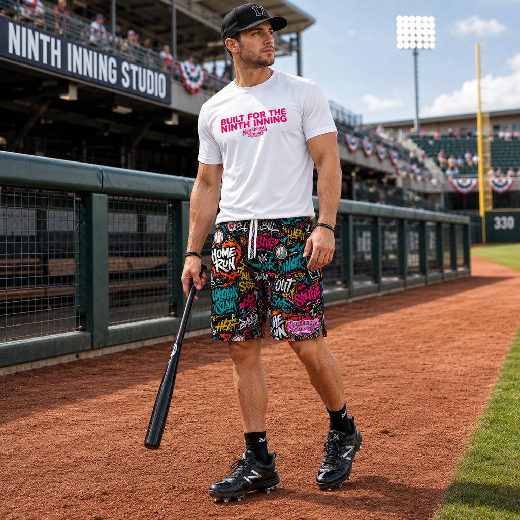 Ninth Inning Studio Graffiti Men's Baseball Shorts