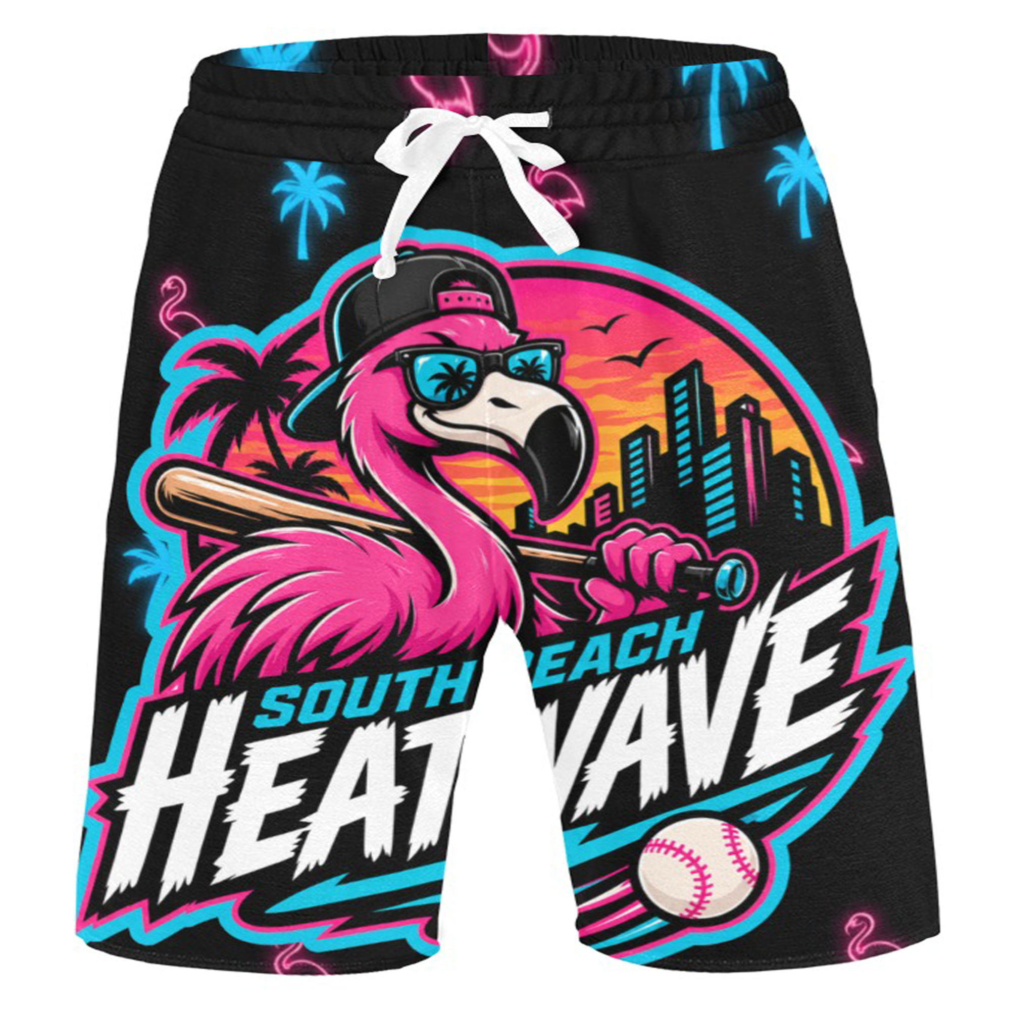 Ninth Inning Studio South-Beach Heatwave Men's Casual Shorts