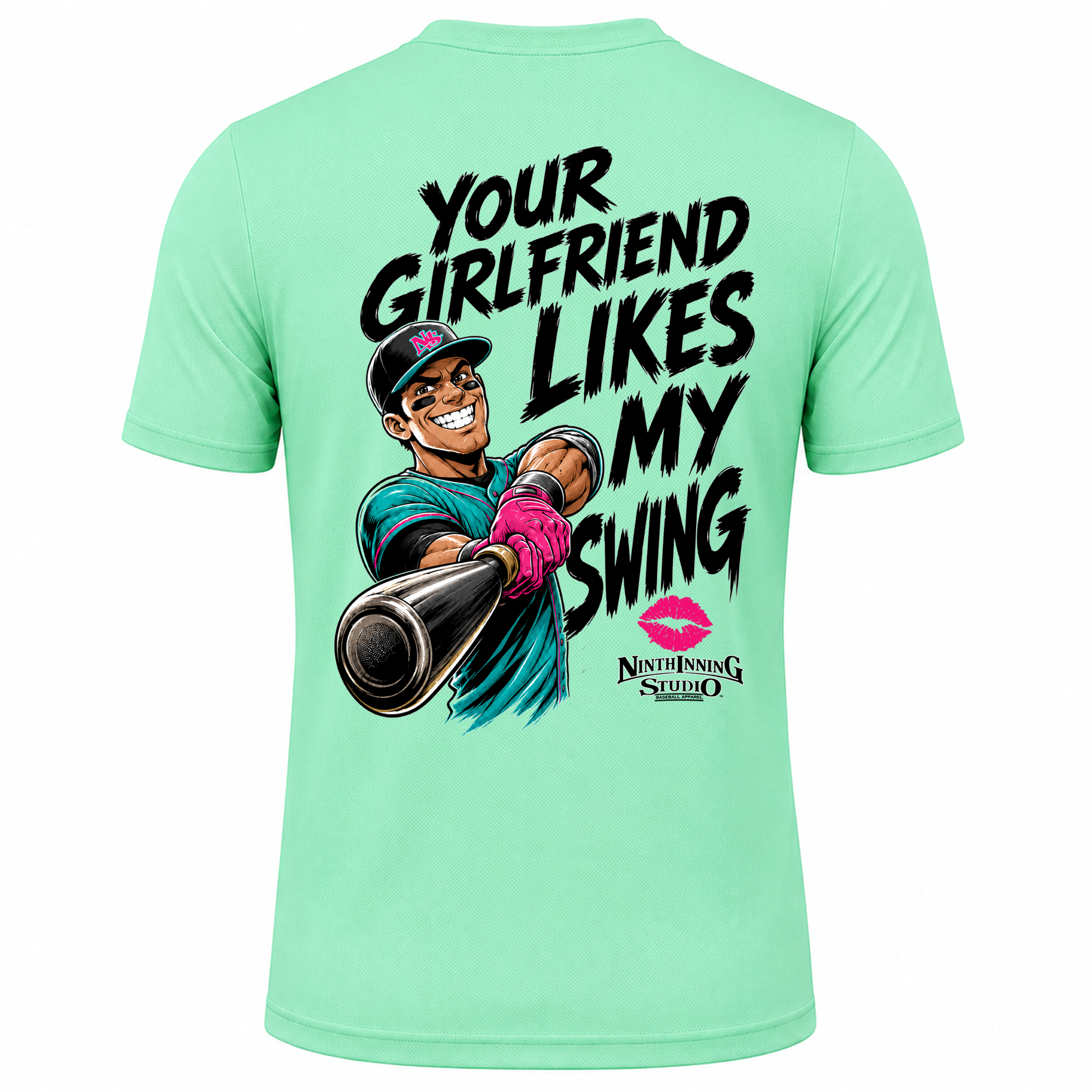 Ninth Inning Studio Hey Bro... Men’s Milk-Silk Stretch Tee