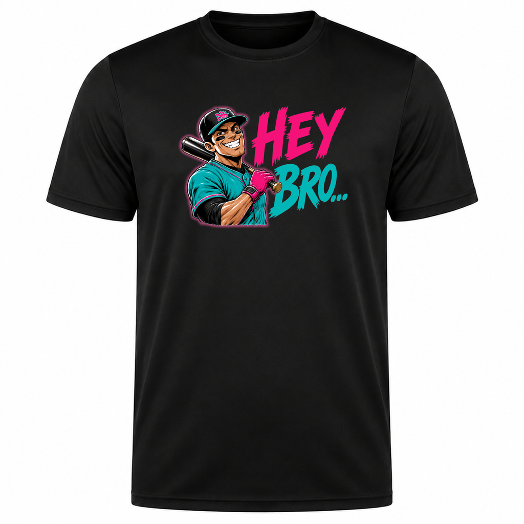 Ninth Inning Studio Hey Bro... Men’s Milk-Silk Stretch Tee