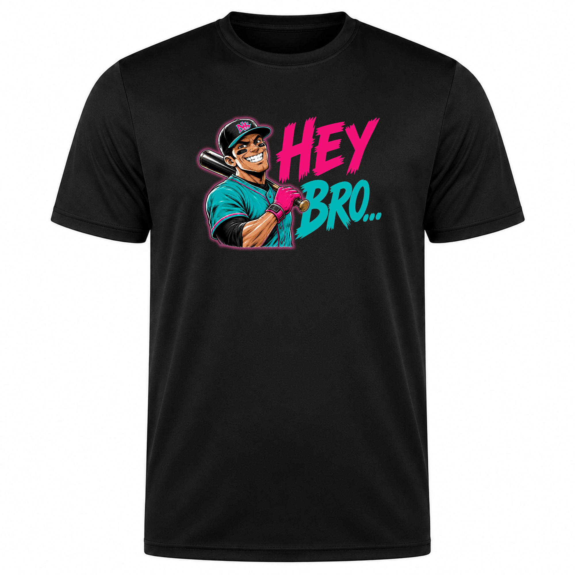 Ninth Inning Studio Hey Bro... Men’s Milk-Silk Stretch Tee