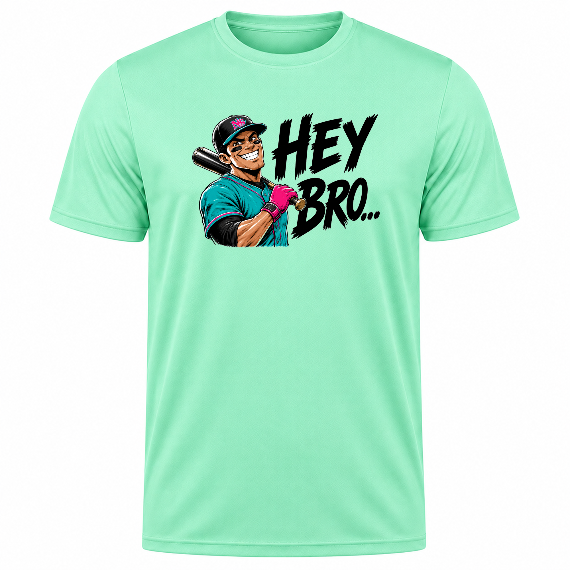 Ninth Inning Studio Hey Bro... Men’s Milk-Silk Stretch Tee