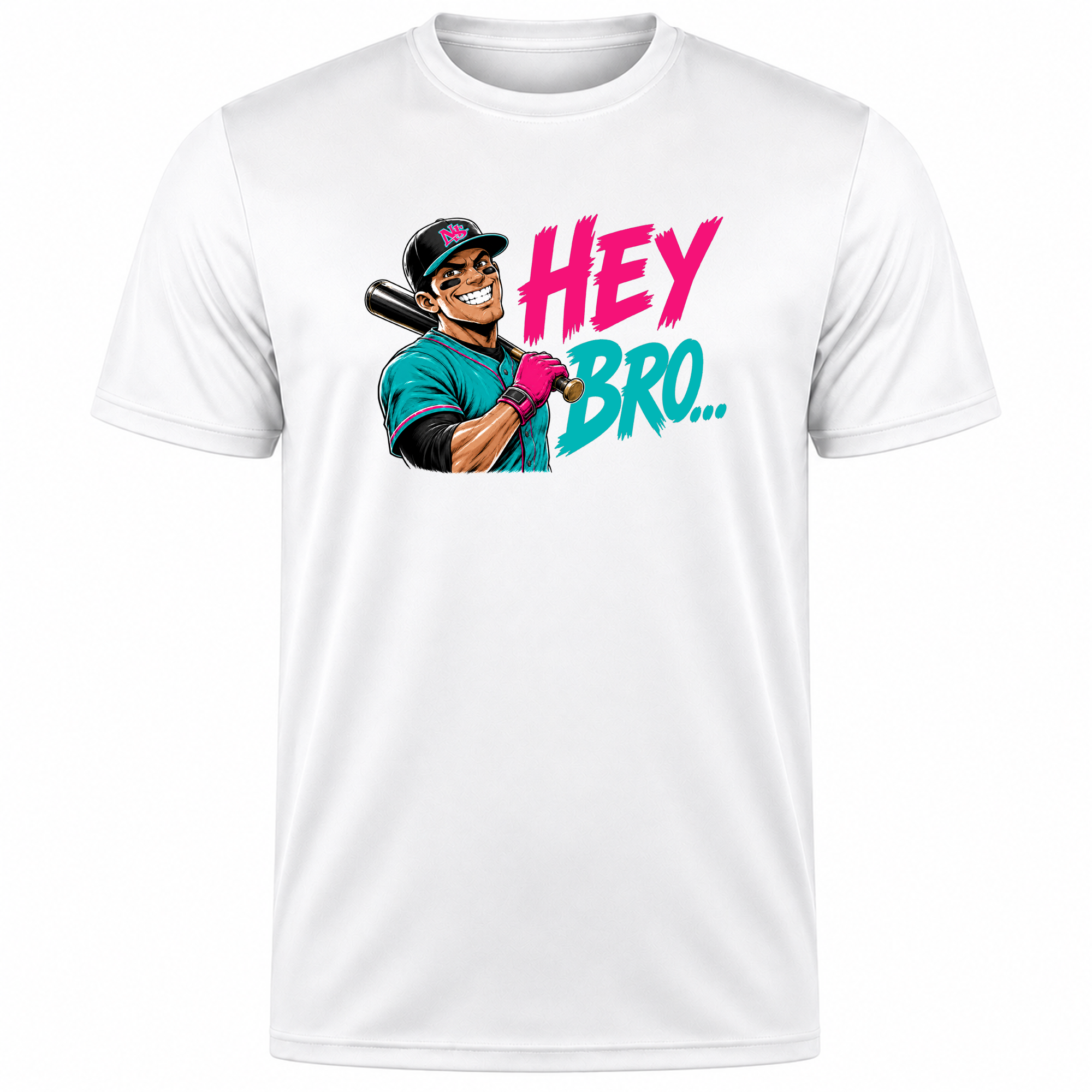Ninth Inning Studio Hey Bro... Men’s Milk-Silk Stretch Tee