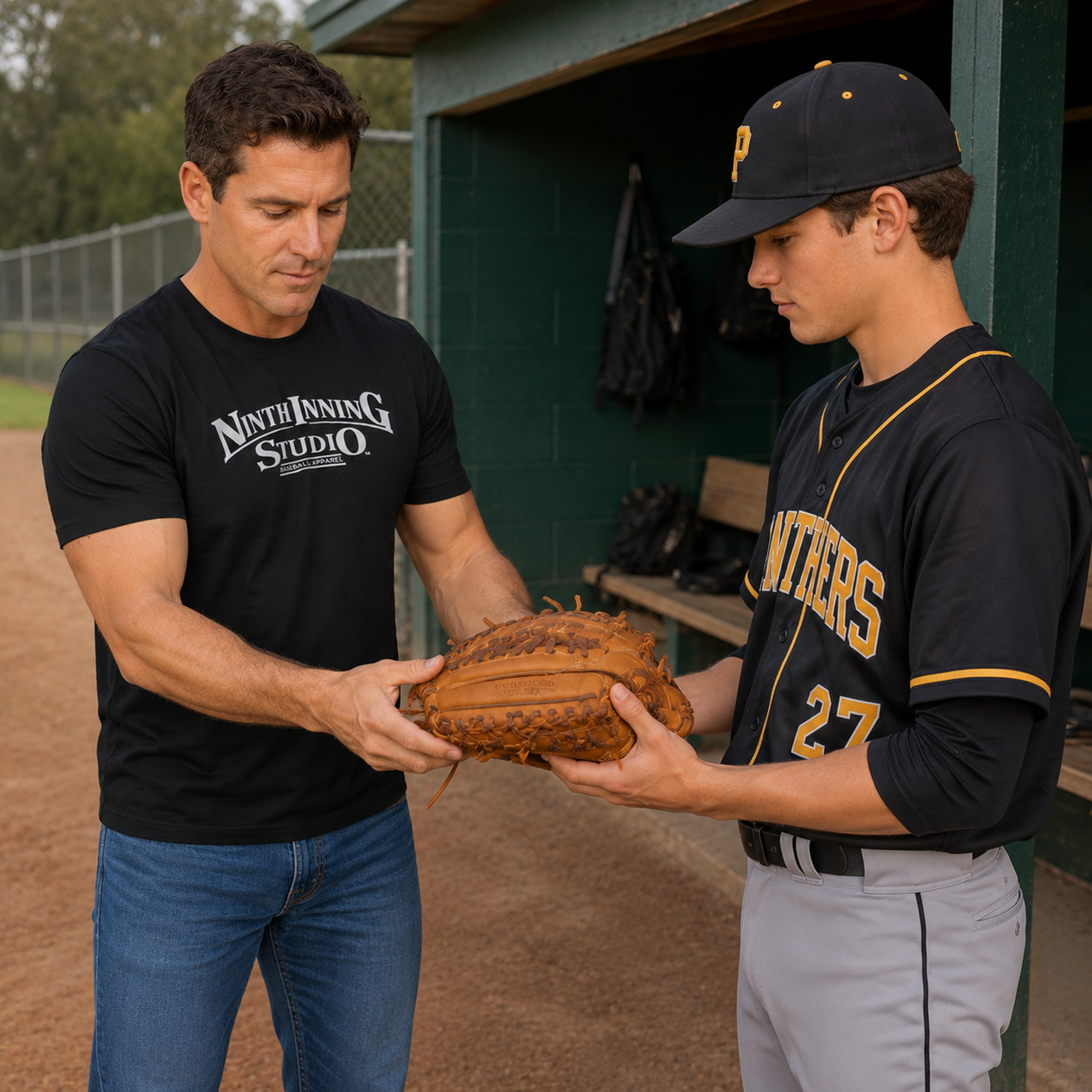Ninth inning Studio Men's Logo Tee-Black