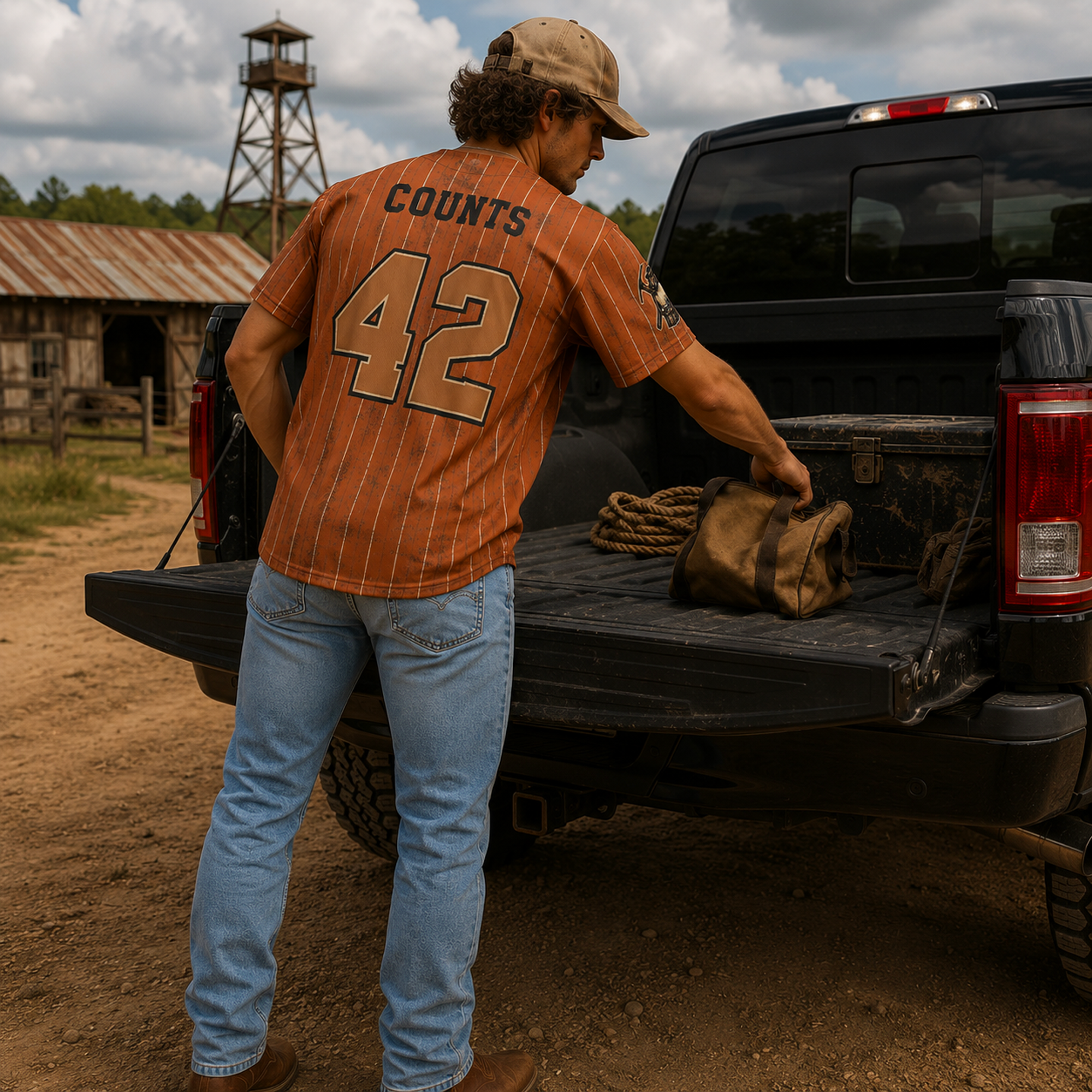 Ninth Inning Studio Appalachia Miners Rust Mascot Jersey